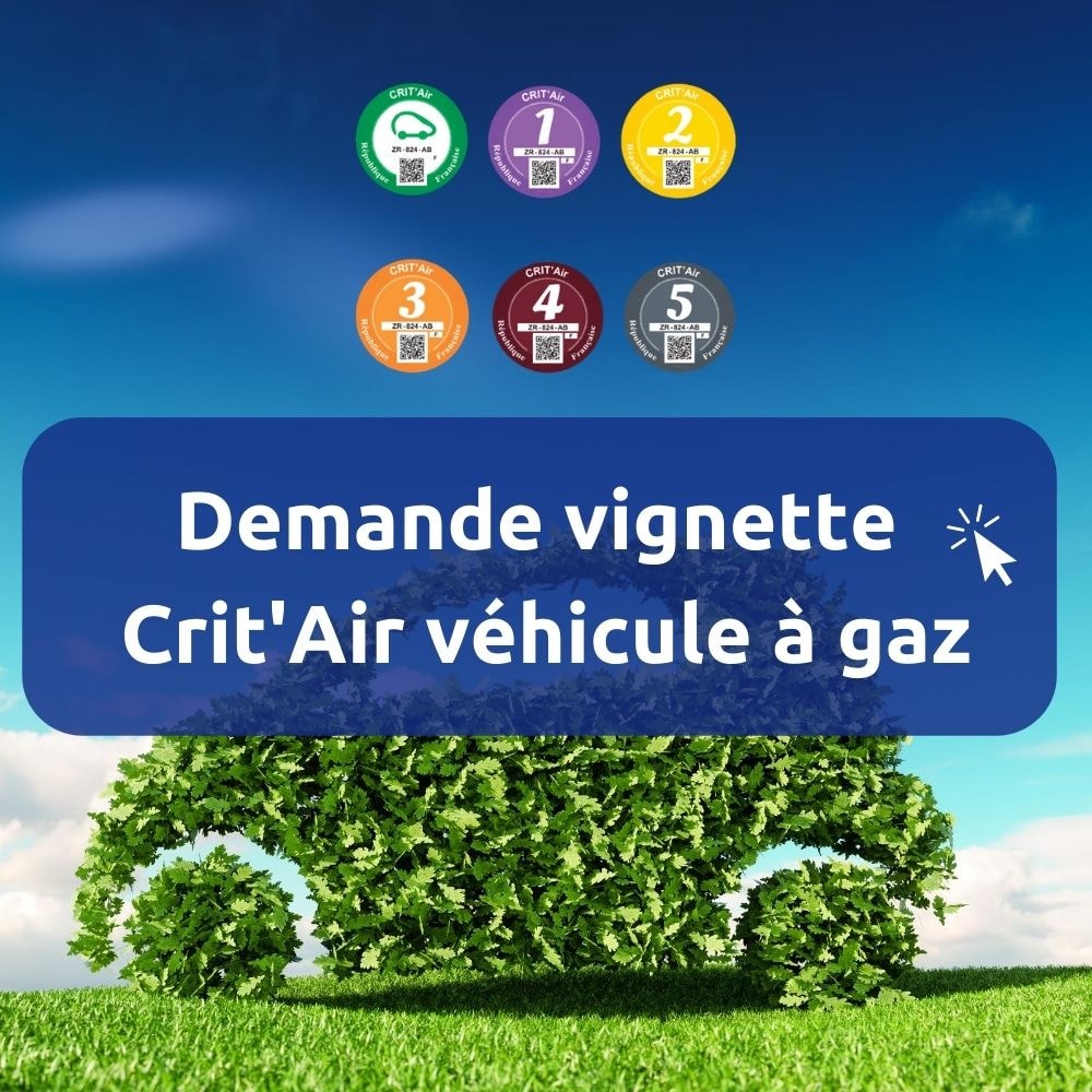 Vignette Crit'Air véhicule à gaz