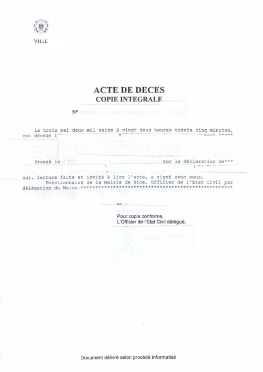 Acte de décès